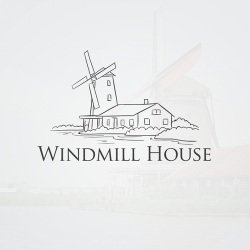 Windmill logo with the title 'Logo Illustration'