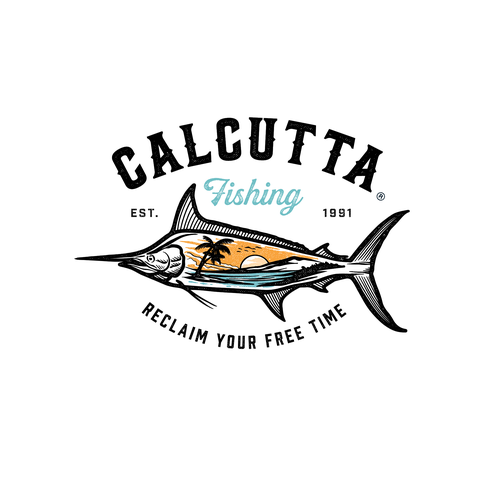 Retro artwork with the title 'Coastal Illustration for Calcutta Fishing '