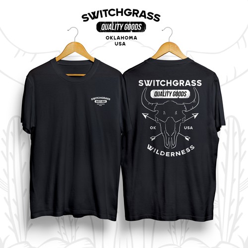 Camping t-shirt with the title 'Switchgrass'