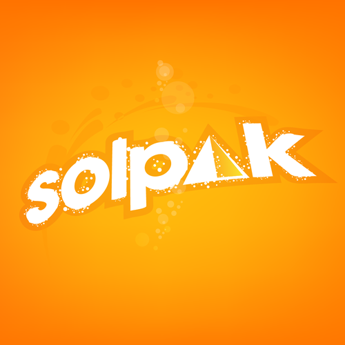 Juice logo with the title 'Logo for triangular orange juice packaginf'