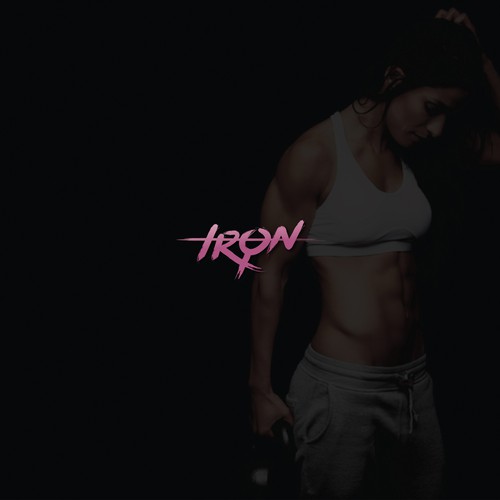 Brush logo with the title 'Logo design for "IRON"'