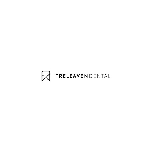 Teeth logo with the title 'clean yet unique logo design for treleaven dental'