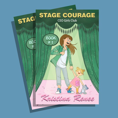 Stage design with the title 'Book cover for young adult series'