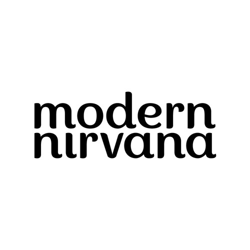 Cattle brand font logo with the title 'Modern Nirvana'