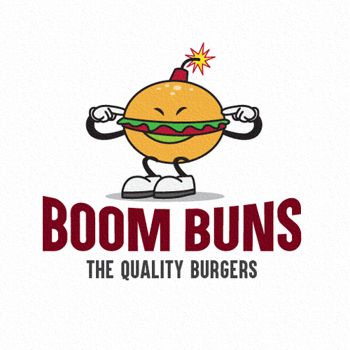 Burger logo with the title 'The Boom'