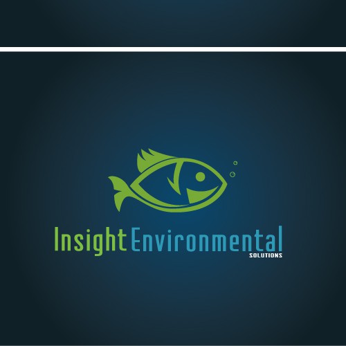 Hidden design with the title 'Something fishy? Logo and business card design for a biologist at Insight Environmental Solutions.'
