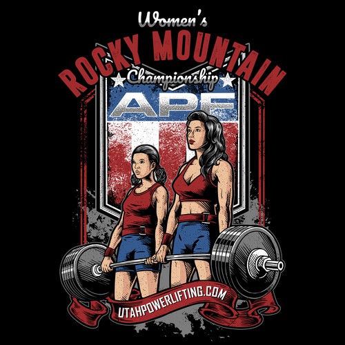Women's t-shirt with the title 'T-shirt design for a women's only powerlifting competition.'