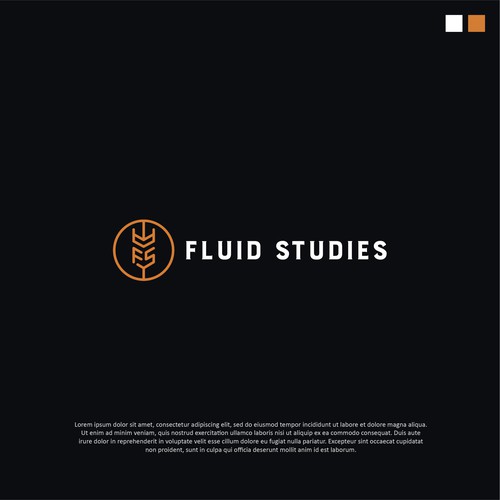 Alcohol brand with the title 'Logo design for Fluid Studies'