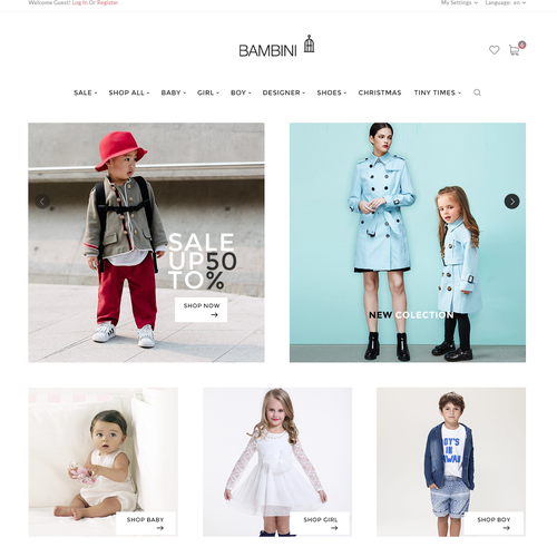 Magazine website with the title 'Fashion Magazine for Childs'