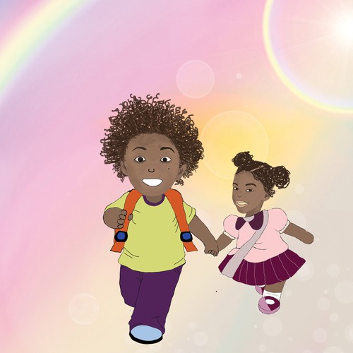 Happy artwork with the title 'Book illustration'