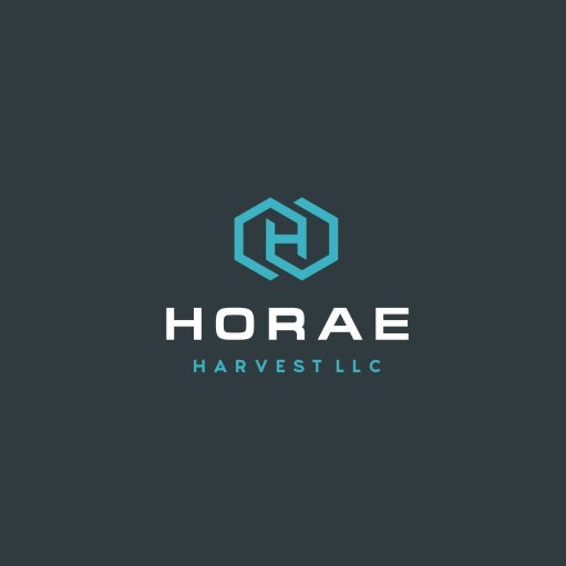 Harvest logo with the title 'Geometric/Abstract logo for Horae Harvest, a Cannabis Harvesting company dedicated to setting a new standard in the industry'