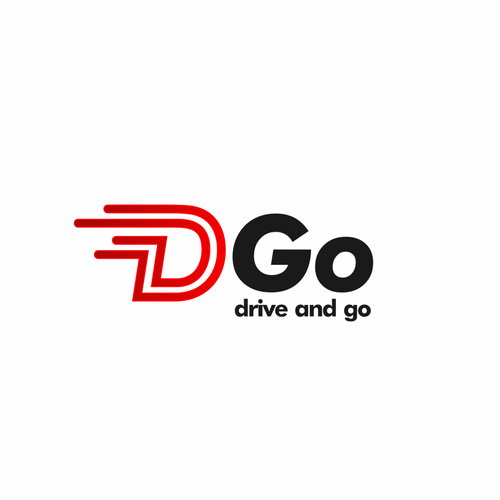 Driving logo with the title 'Modern Logo For D Go'
