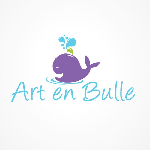 Bubble logo with the title 'Logo design for artisan soap'