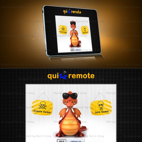 Quiz design with the title 'Create the next website design for Quizz Remote Application'