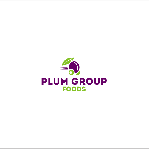 Purple brand with the title 'logo for plum group - food distribution'