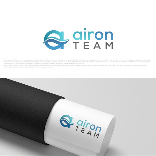 Mockup logo with the title 'Changing the world of engineering the air supply systems'