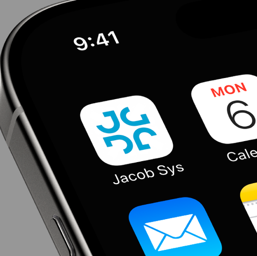 System design with the title 'Stunning geometric logo for AI health tech that helps people live better'