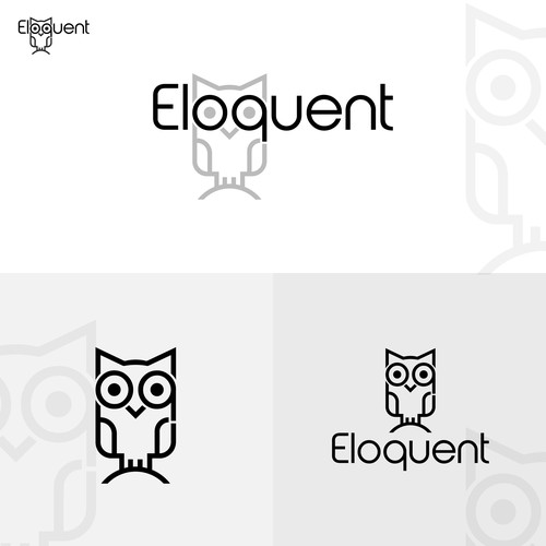 Study logo with the title 'Eloquent Logo design '