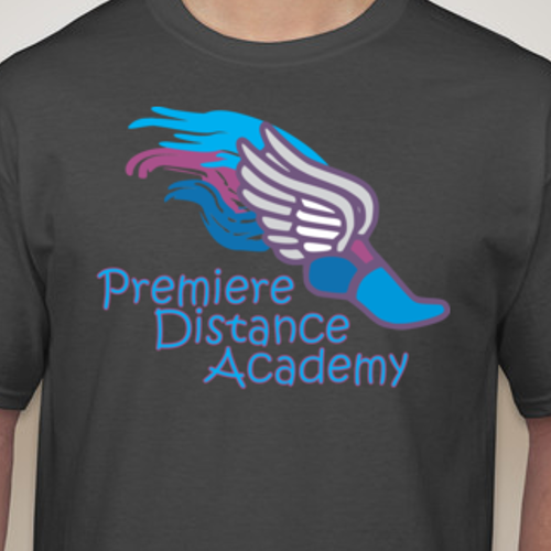 Running t-shirt with the title 'Design for Track Academy'
