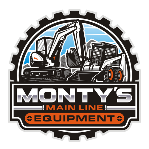 Earth mover logo with the title 'Monty's Main Line'