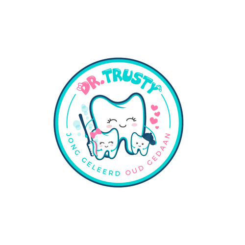 Dental design with the title 'Logo De. Trusty'