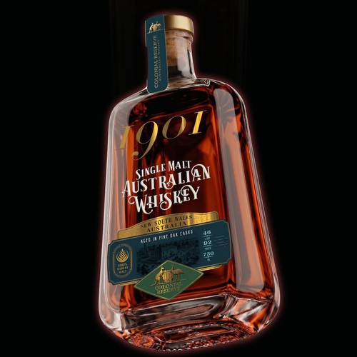 Wine label with the title 'label design'