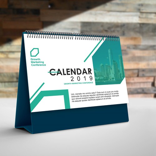 Calendar design with the title 'Growth Marketing Conference'