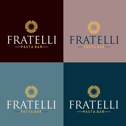 Authentic logo with the title 'concept for a hi-end pasta restaurant'
