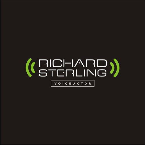 Voice logo with the title 'Richard Sterling Voice Actor logo design'