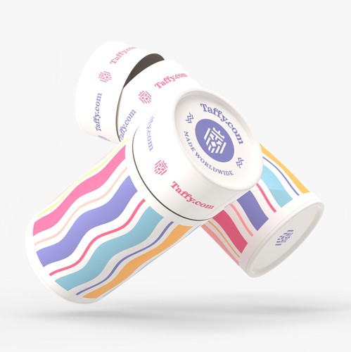 Multicolor design with the title 'Taffy.com'