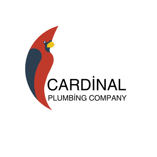 Cardinal design with the title 'Create unique cardinal bird image for plumbing company'