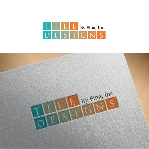 Tile design with the title 'Tile Designs logo concept'