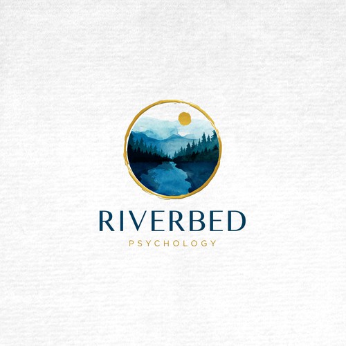 Paint brand with the title 'water color nature logo'