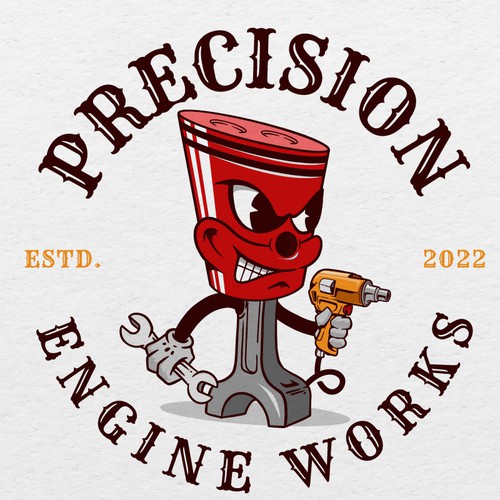 Engine design with the title 'Logo for automotive repair'