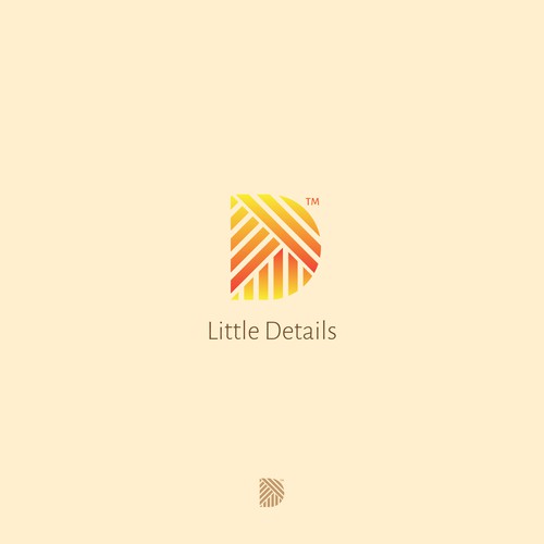 Two-color logo with the title 'Logo for "Little Details", online store for home interior and decorations'