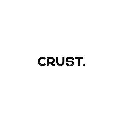 Neutral logo with the title 'Logo Concept for "CRUST"'
