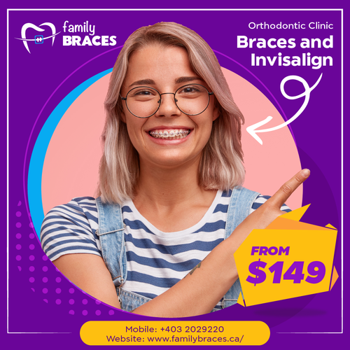 Braces design with the title 'Facebook Ad Designs'