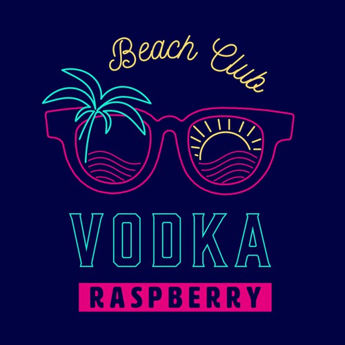 Vodka logo with the title 'Beach Club Vodka'