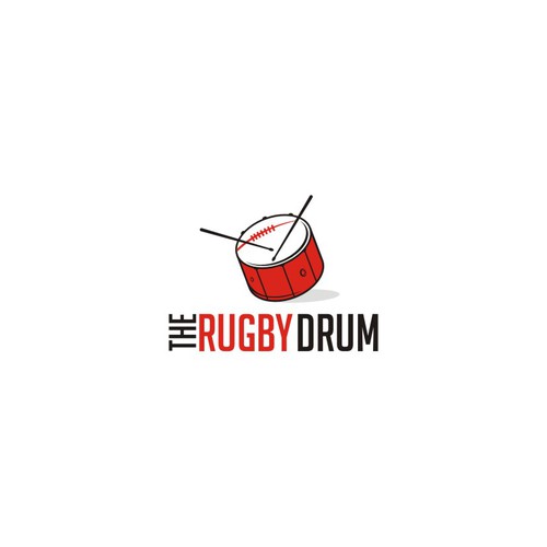 Drum design with the title 'the rugby drum'