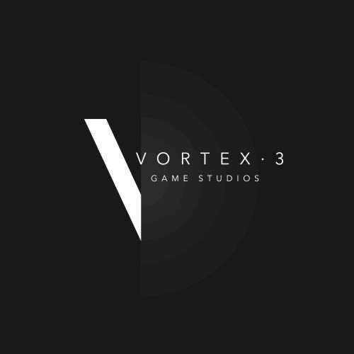 Modern design logo with the title 'VORTEX·3'