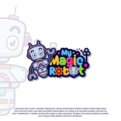 Robotics logo with the title 'My Magic Robot Logo Concept'