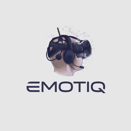 Futuristic brand with the title 'logo for emotiq'