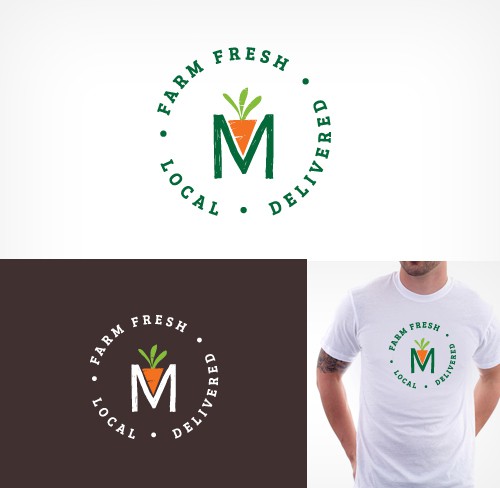 Pen tool logo with the title 'Creating a merchandise logo for a farm fresh/local delivery service.'