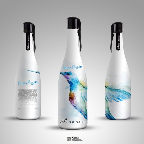 Rum label with the title 'Bottle Design Label'