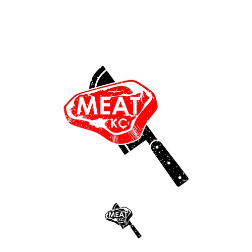Steak logo with the title 'meat kansan city'