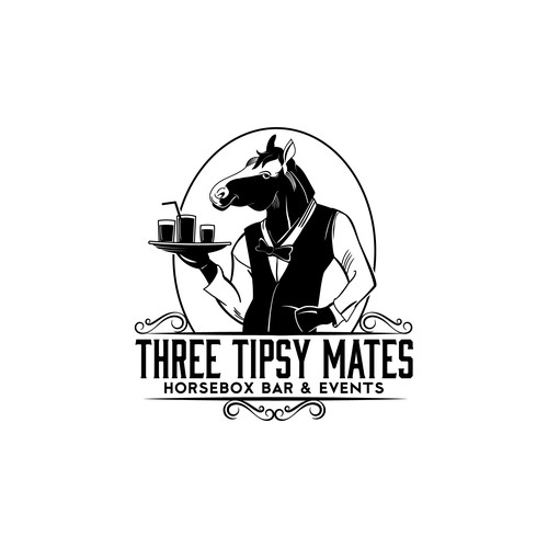 Event design with the title 'Three Tipsy Mates'