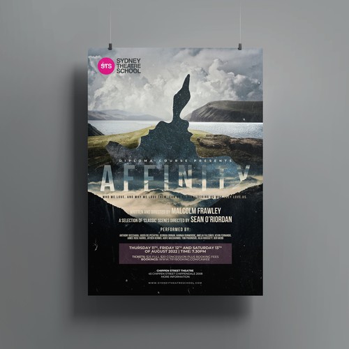 Theater design with the title 'Poster for Sydney Theatre School'