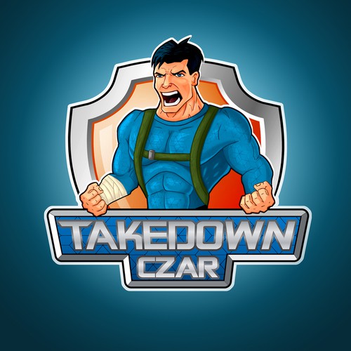 Security logo with the title 'Strong character logo for protection service'