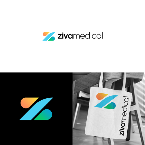Pharmacy brand with the title 'Logo design of Ziva Medical, Hospital System Servicing Rural America'