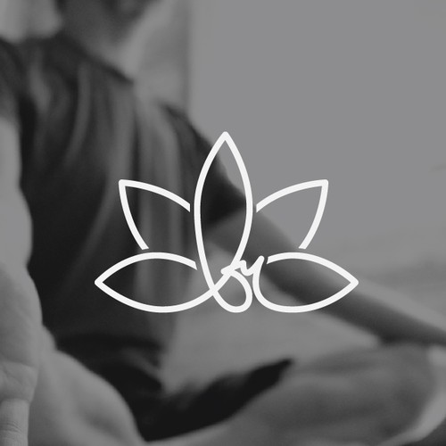 Lotus logo with the title 'yoga logo'